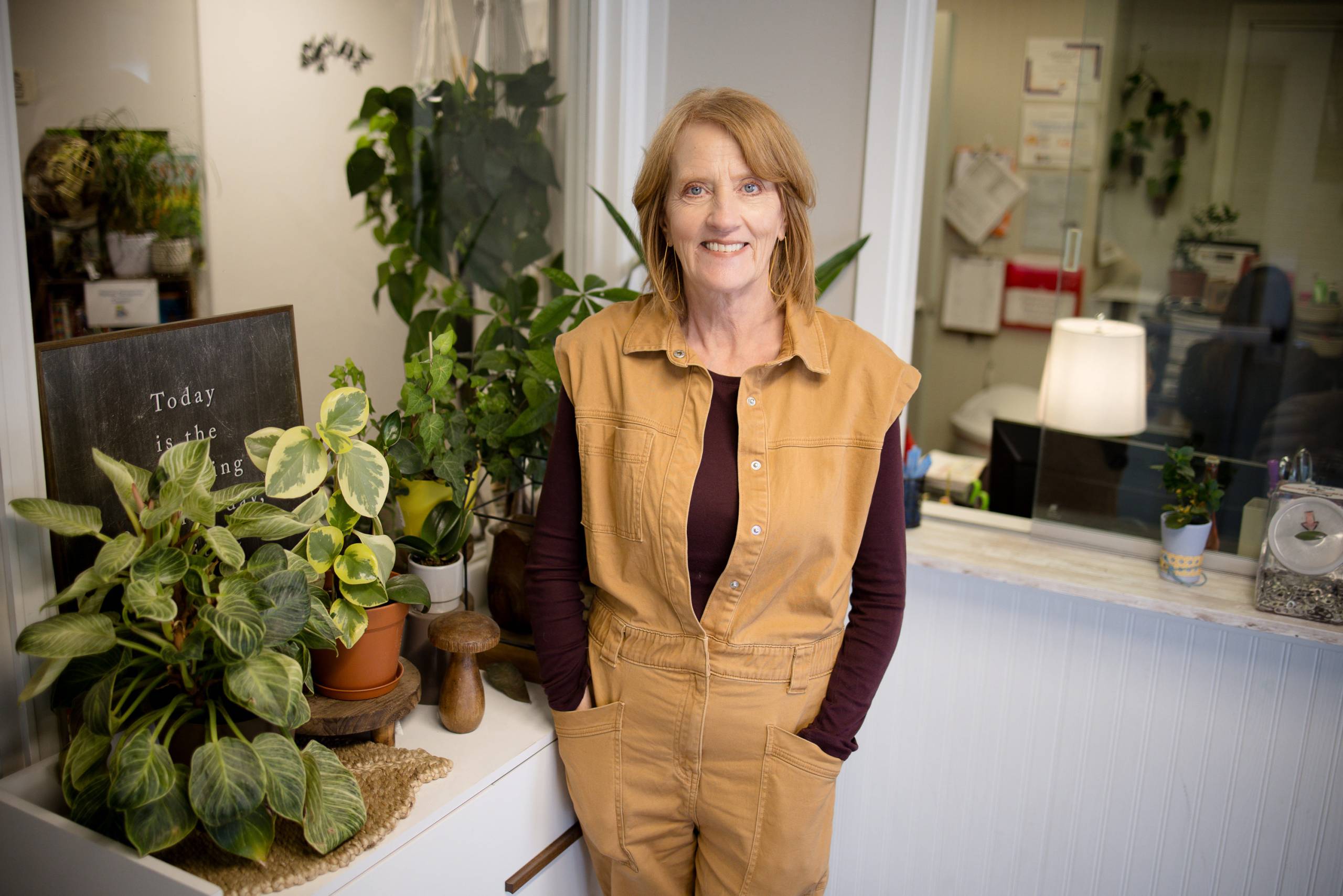 Woman standing in room