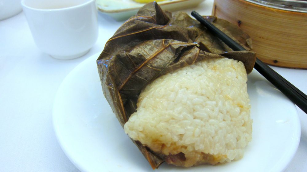 Sticky Rice in Lotus Leaves