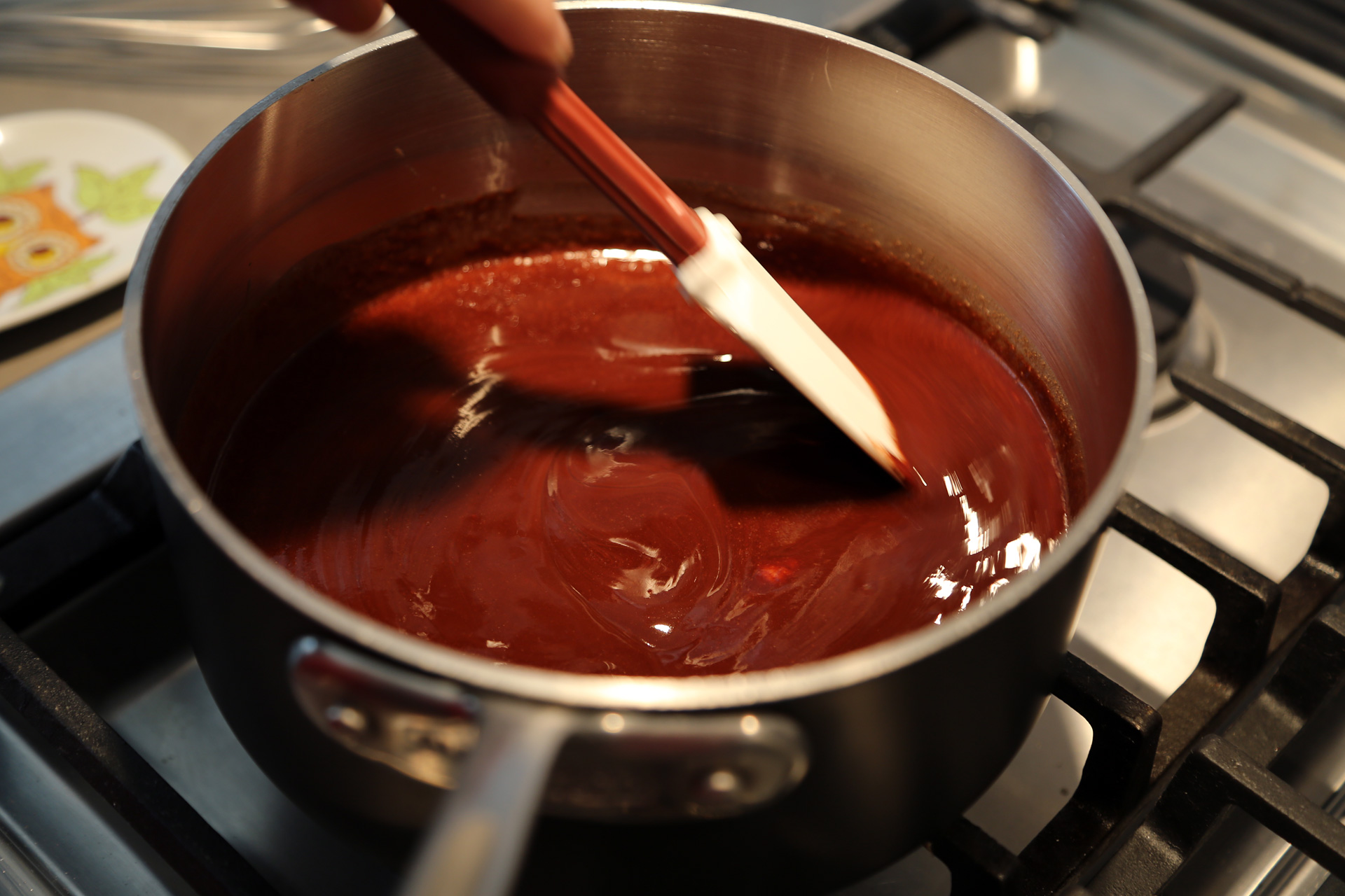 Melt Chocolate in a saucepan pic