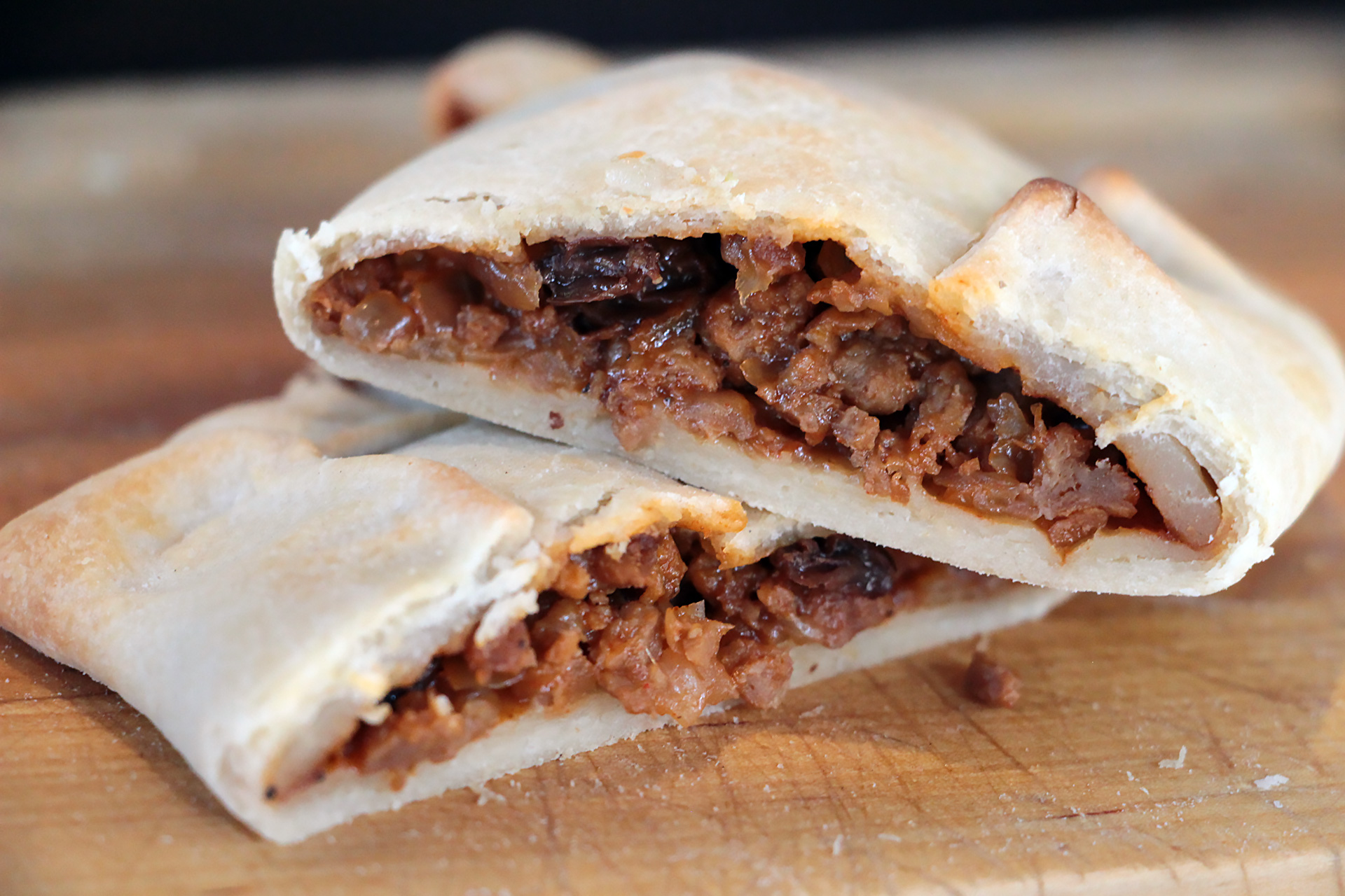 The vegan empanada interior.