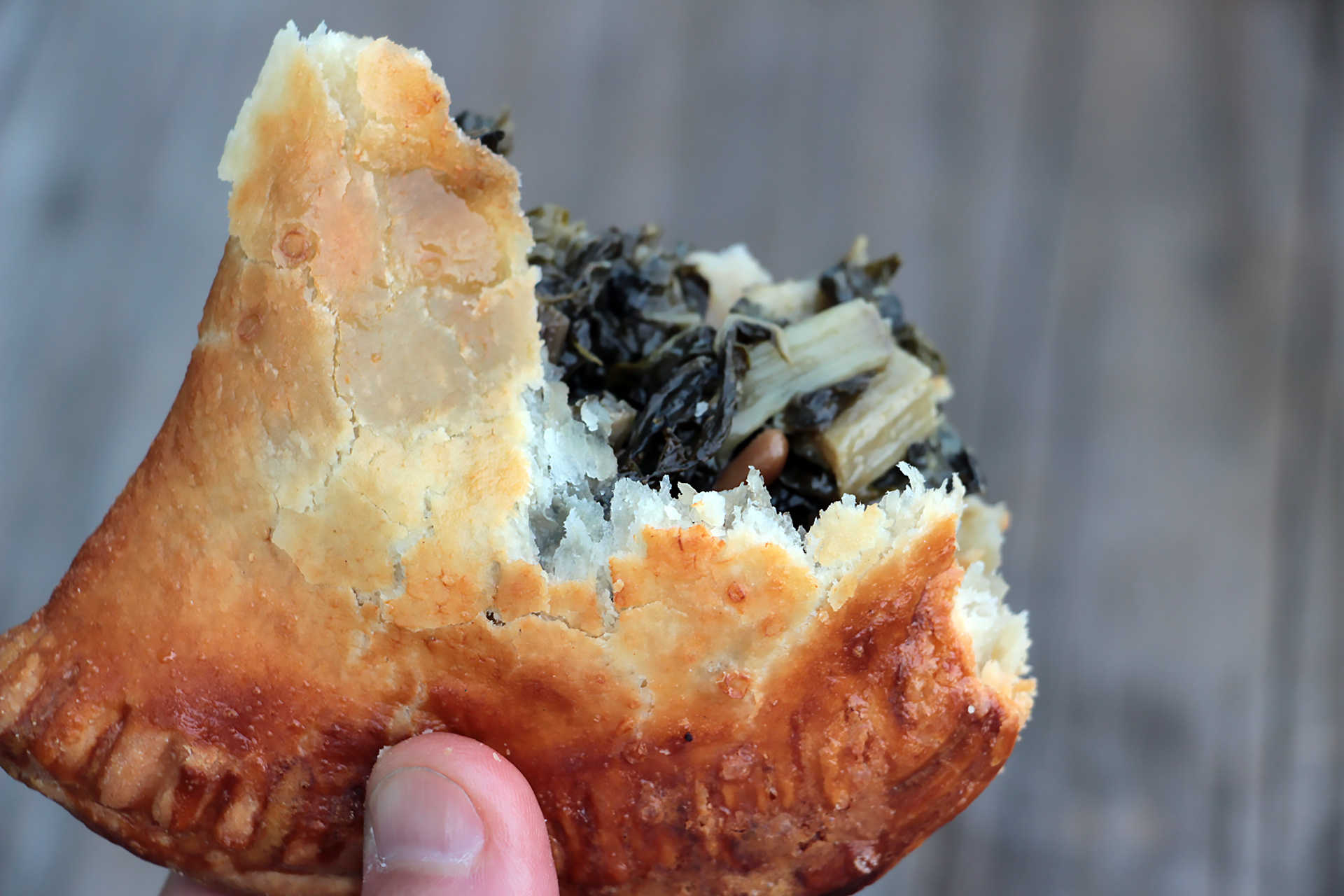 Acelga empanada interior