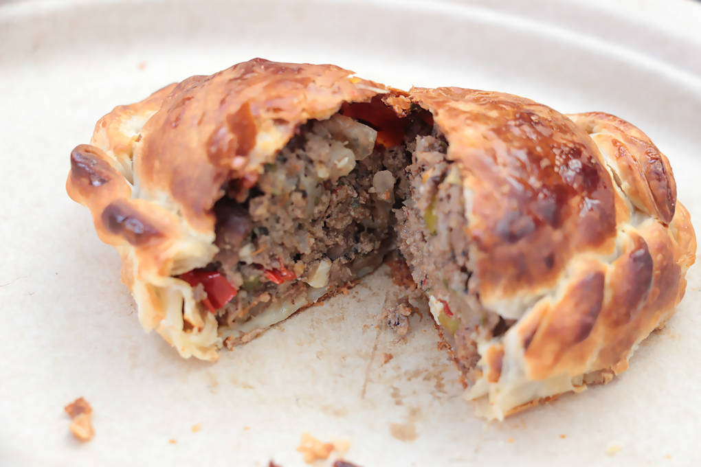 Ground beef empanada interior