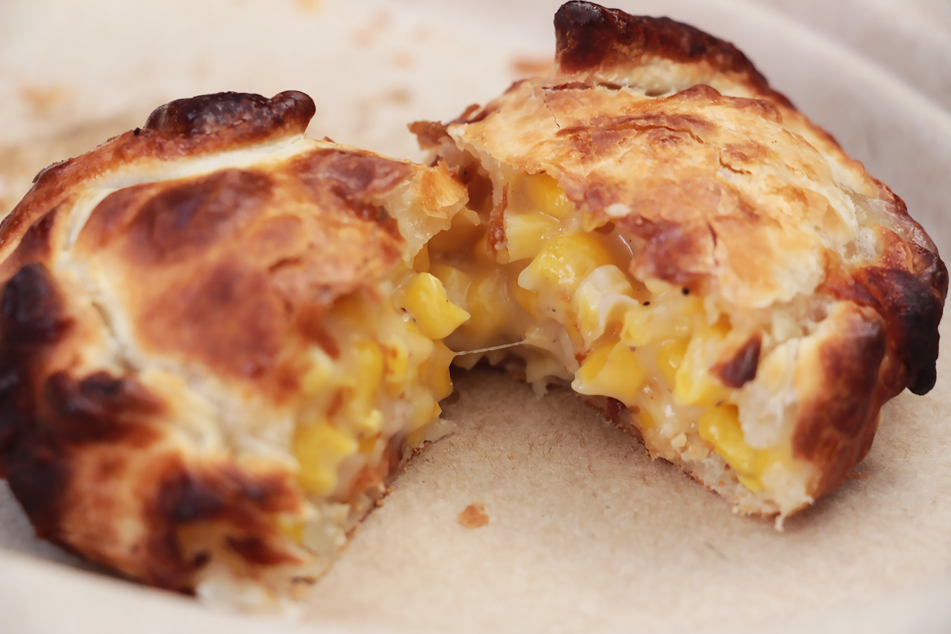 Corn empanada interior