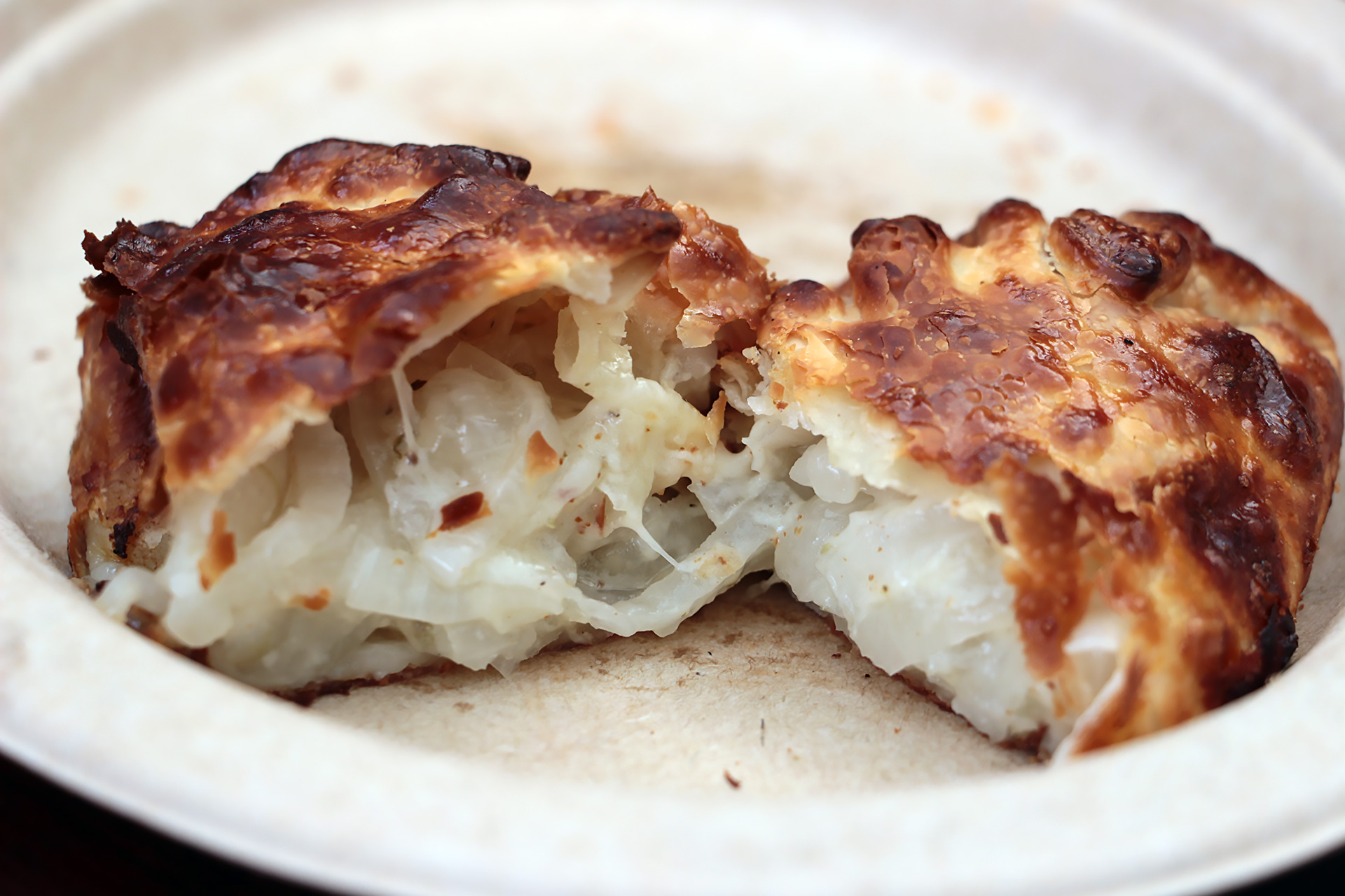 Onion empanada interior