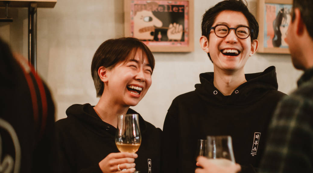After starting a brewery in Seoul, Booth Brewery co-founders Heeyoon Kim (left) and Sunghoo Yang moved their operations to California to make Korean beer and ship it back.
