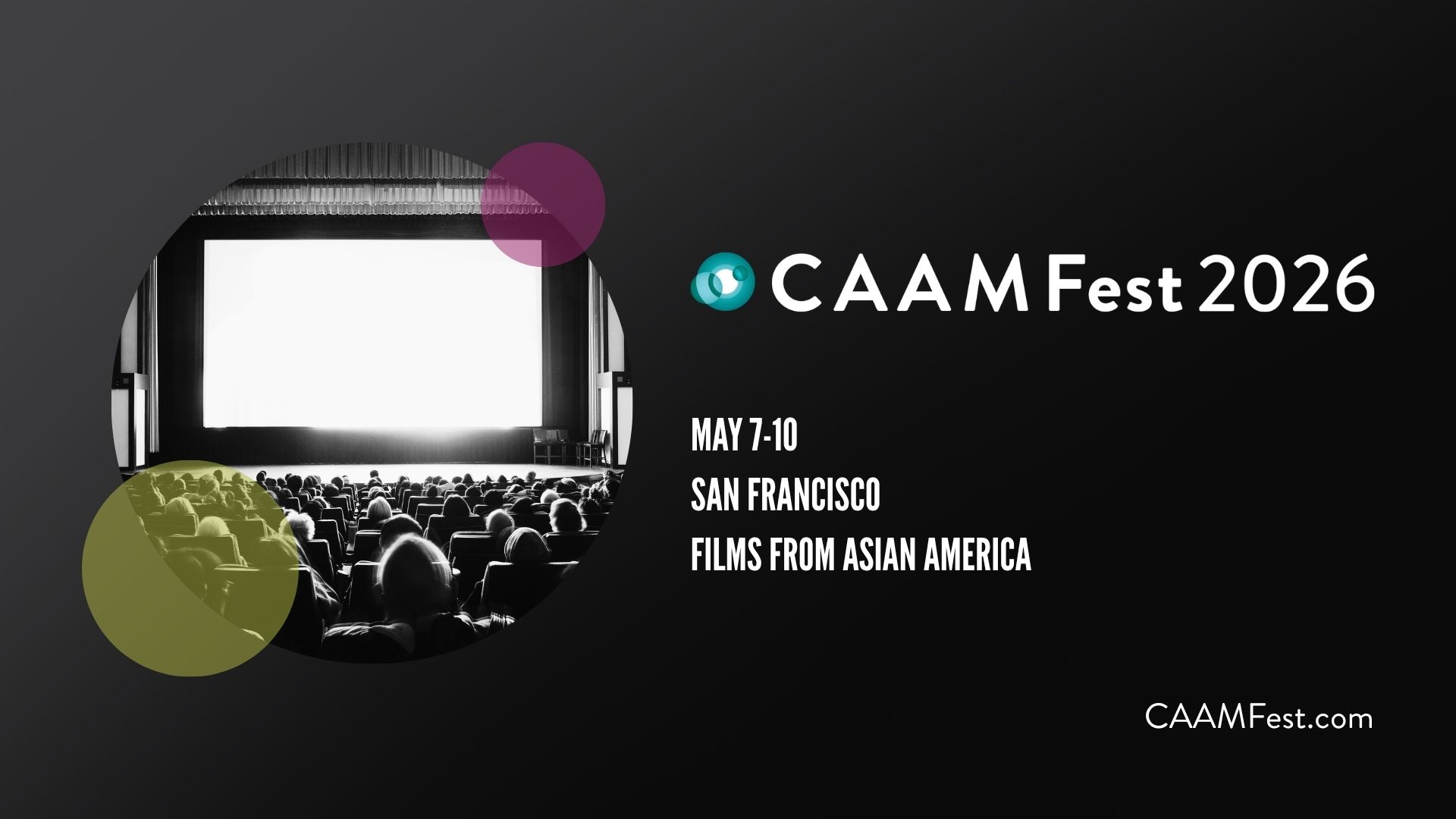Banner promoting CAAMFest 2026