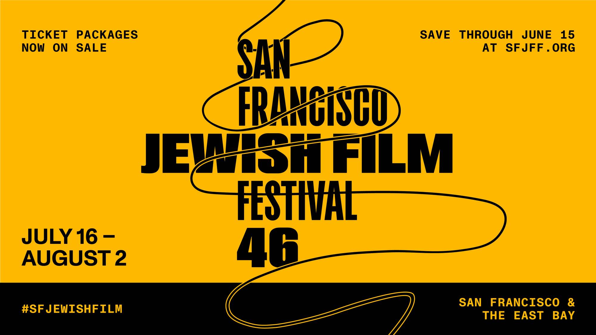 Banner promoting the 46th Annual San Francisco Jewish Film Festival