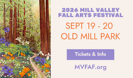 Banner promoting Mill Valley Fall Arts Festival