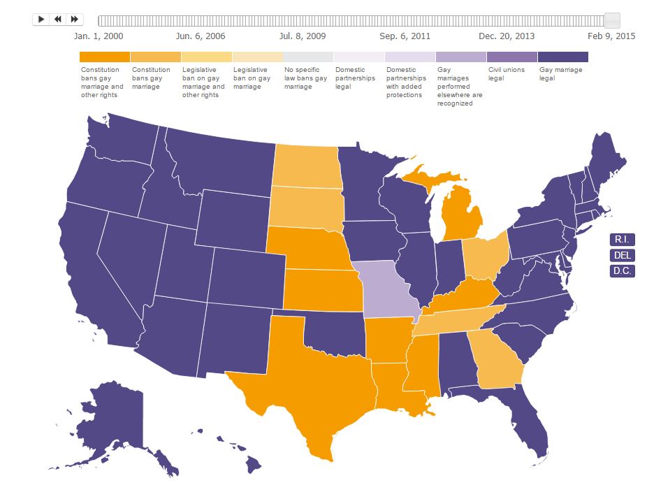 Gay marriage countr map