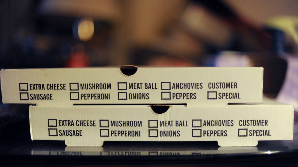 Pizza boxes are often coated with PFCs to repel water and grease. (Eddie Welker: Flickr)