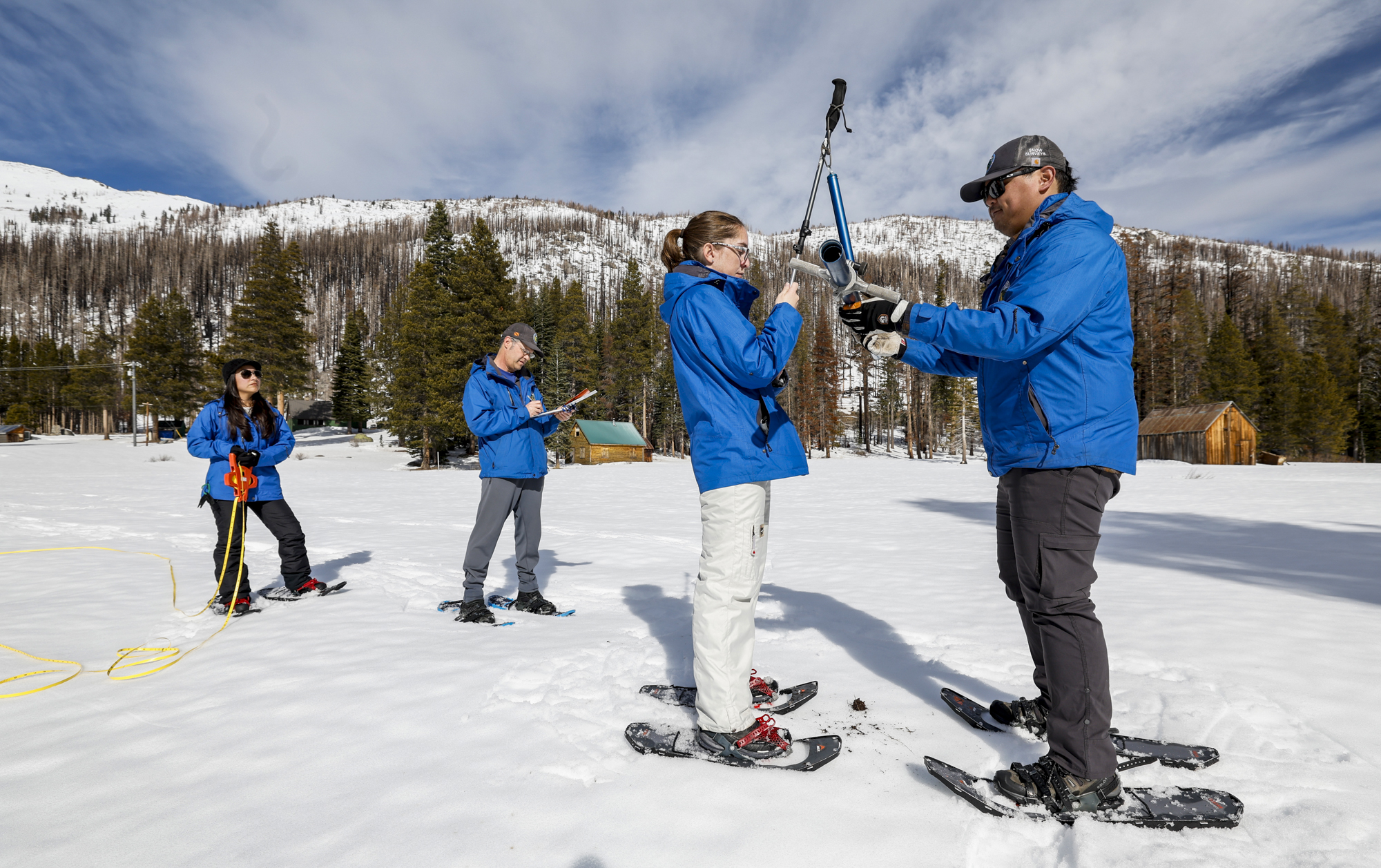 Skiers on a ski slope.