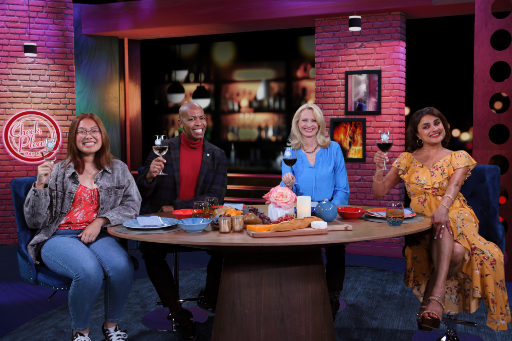 Check, Please! Bay Area host Leslie Sbrocco joins three local guests on set to discuss local restaurants.