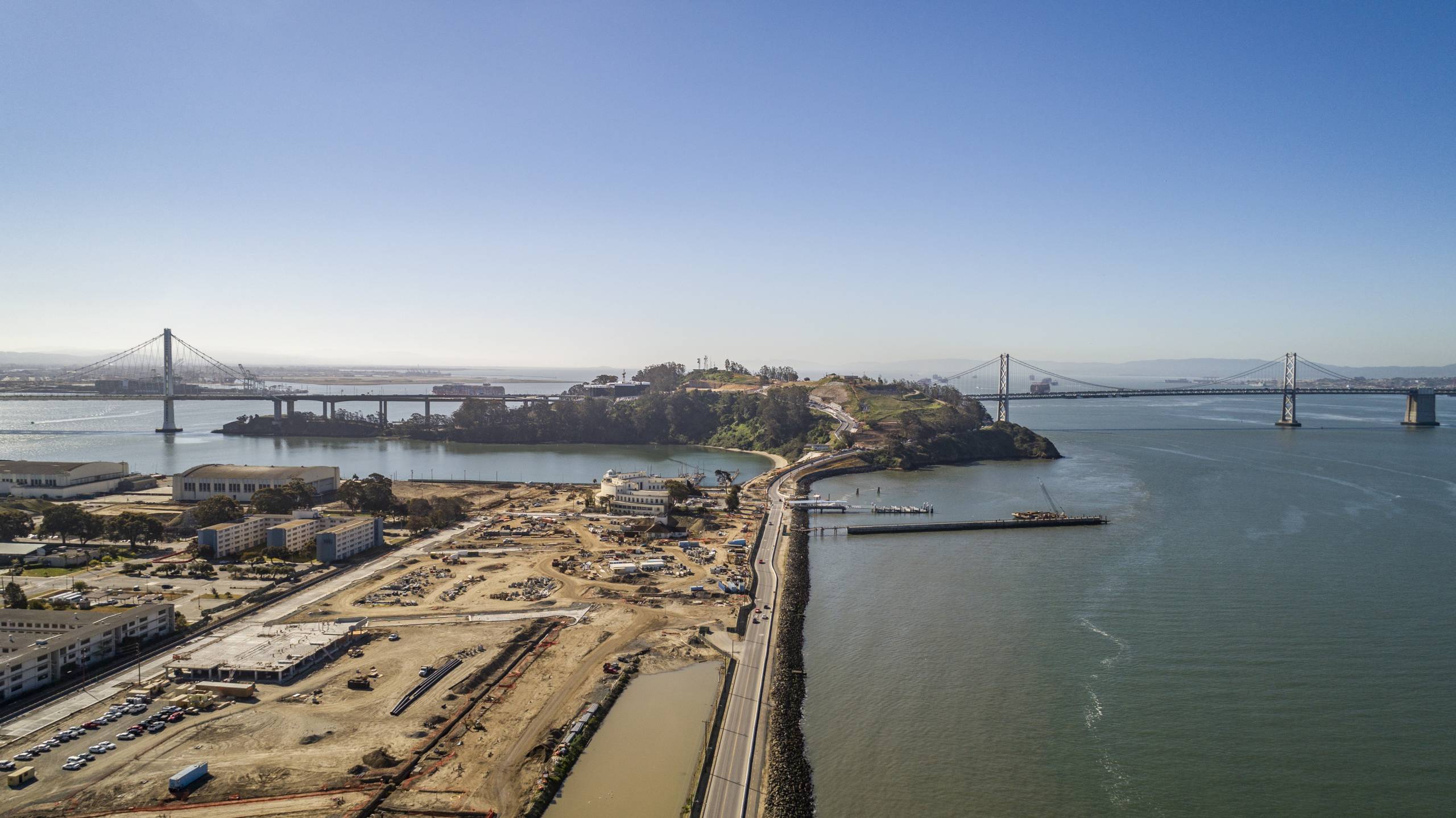 High quality stock photos of construction on Treasure Island in San Francisco California.