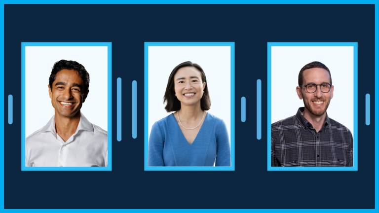 From left to right: Saikat Chakrabarti, Connie Chan, and Scott Wiener, candidates for California's District 11 congressional seat.